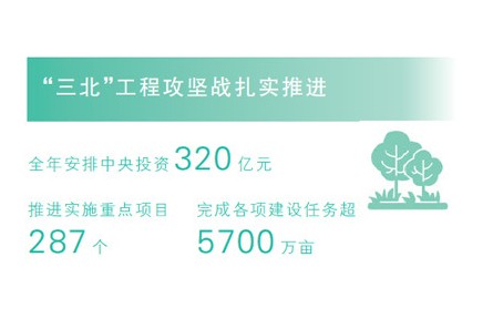 2024年“三北”工程攻堅戰(zhàn) 完成各項建設任務超5700萬畝